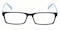Warrenville Black/Blue Rectangle Acetate Eyeglasses