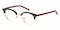 Glenview Black/Red Round Acetate Eyeglasses