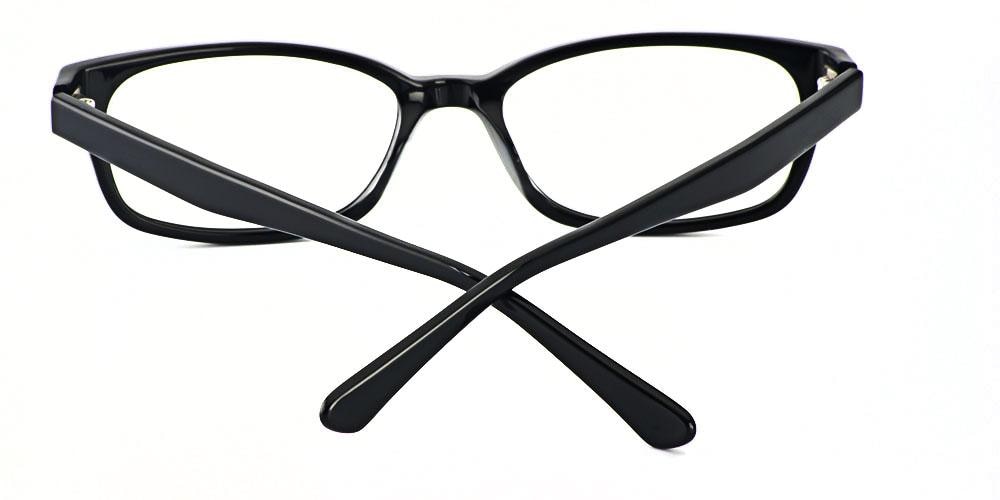 Rosemont Black Rectangle Acetate Eyeglasses