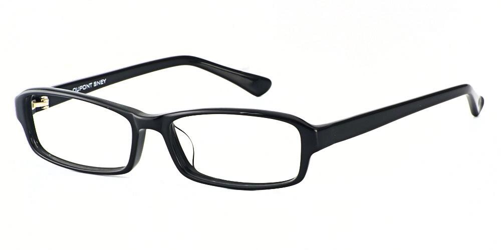 Lagrange Black Rectangle Acetate Eyeglasses