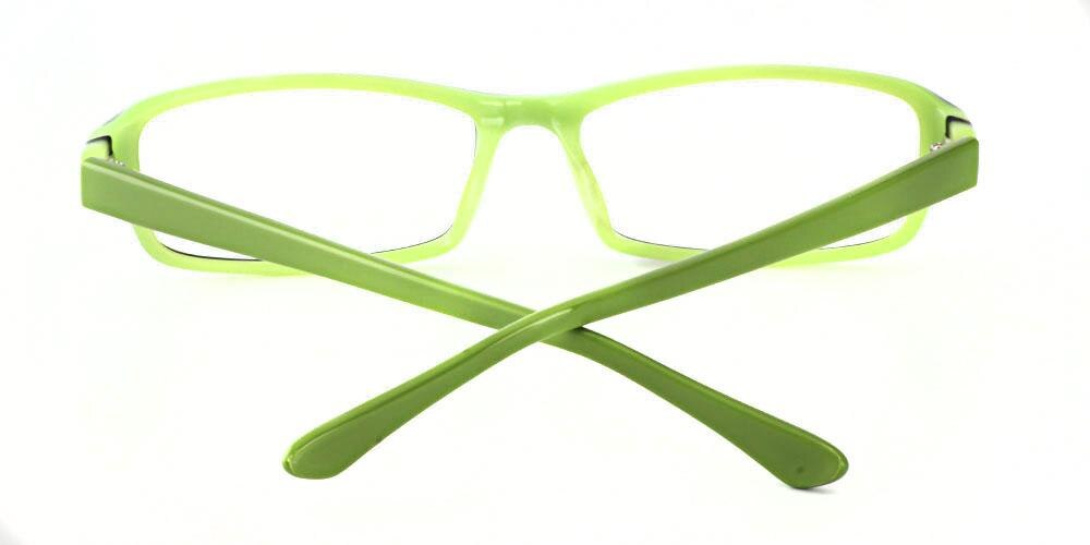Lagrange Black/Green Rectangle Acetate Eyeglasses