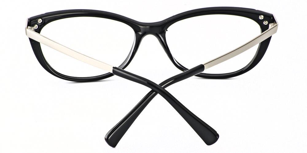 Elmhurst Black Oval Plastic Eyeglasses