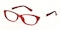 Oak Red Rectangle Plastic Eyeglasses