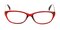 Cicero Red Rectangle Plastic Eyeglasses