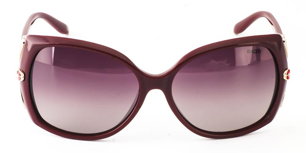 Deborah Red Square Acetate Sunglasses