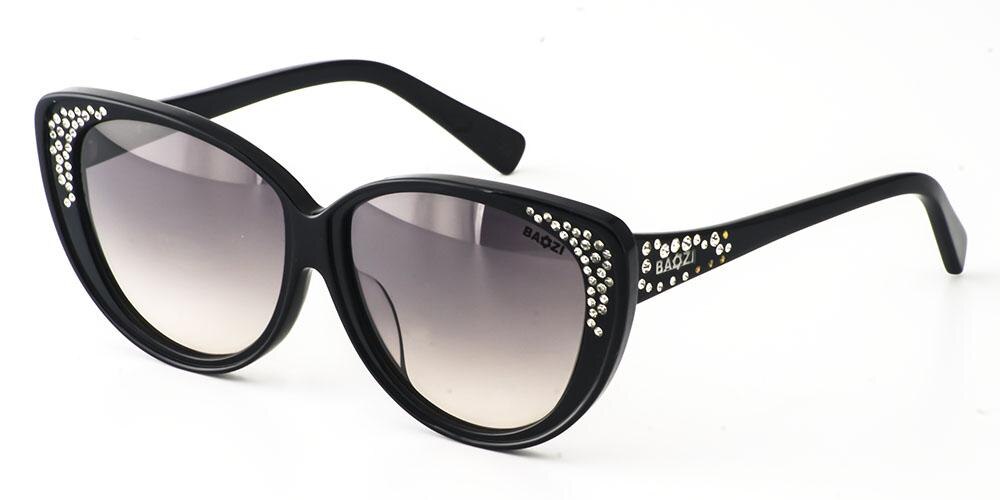 Daphne Black Cat Eye Acetate Sunglasses