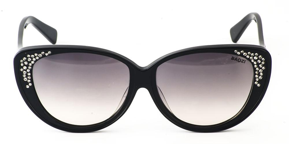 Daphne Black Cat Eye Acetate Sunglasses
