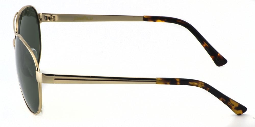 Malmaison Golden Aviator Metal Sunglasses