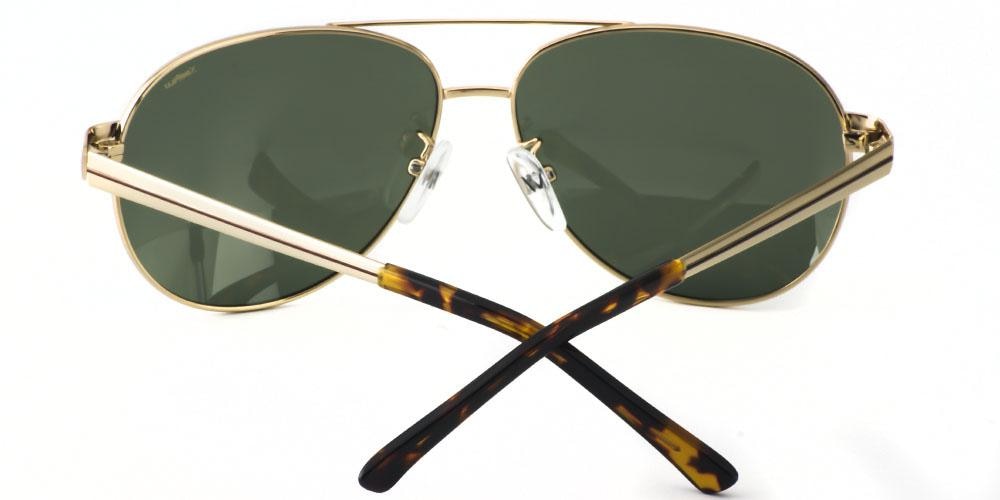 Malmaison Golden Aviator Metal Sunglasses