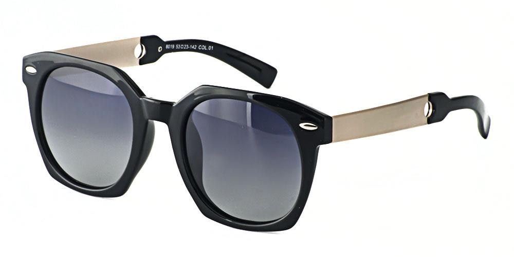 Ferrand Black Square Plastic Sunglasses