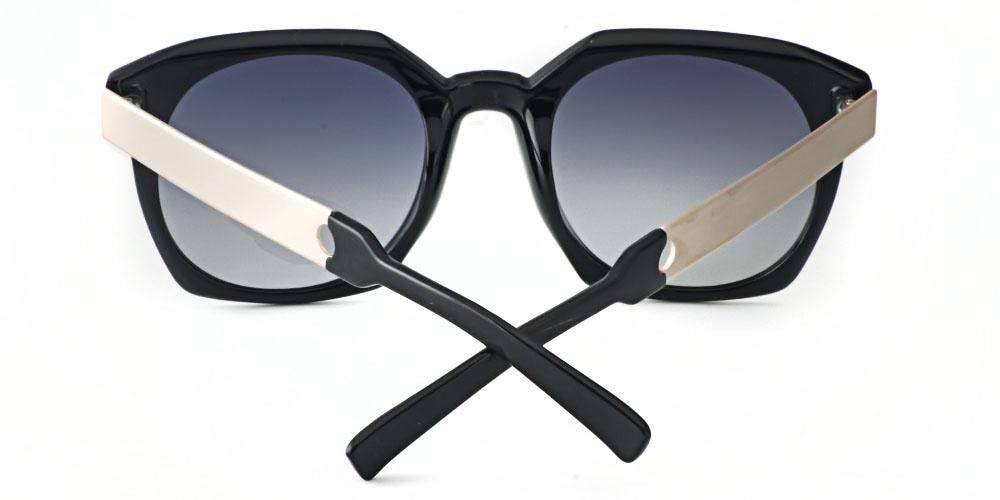 Ferrand Black Square Plastic Sunglasses