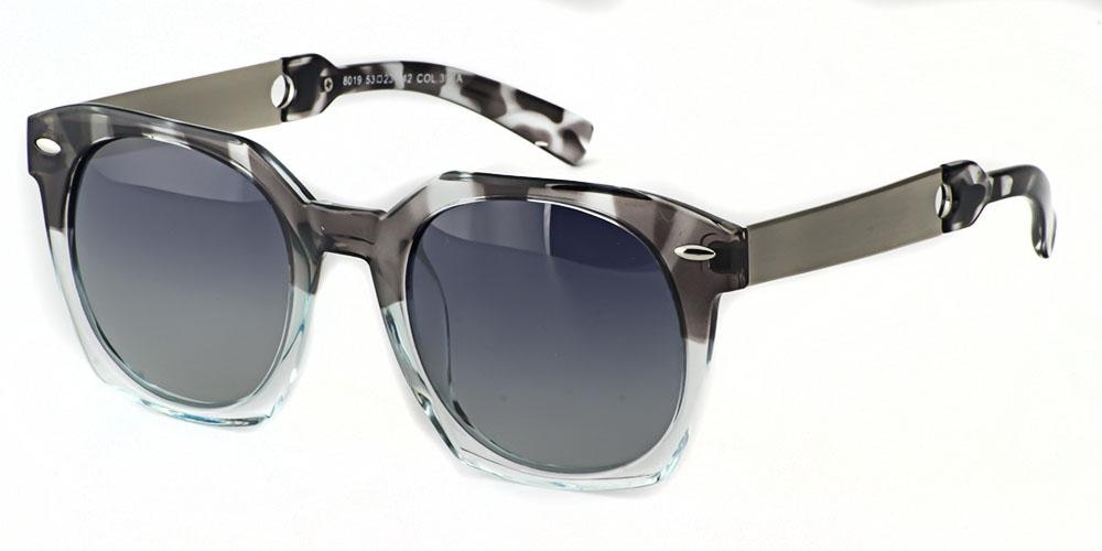 Ferrand Tortoise/Crystal Square Plastic Sunglasses