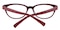 Brentwood Red Oval Acetate Eyeglasses