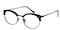 Boylston Black/Brown Round Acetate Eyeglasses