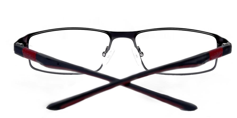 LaCrosse Black Rectangle Titanium Eyeglasses