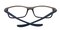 Savannah Silver/Blue Rectangle Metal Eyeglasses