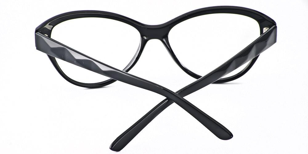 Pittsfield Cat-Eye Black Cat Eye Plastic Eyeglasses