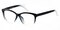 Louisville Cat-eye Crystal/Black Cat Eye Plastic Eyeglasses