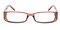 Peoria Brown Rectangle Plastic Eyeglasses