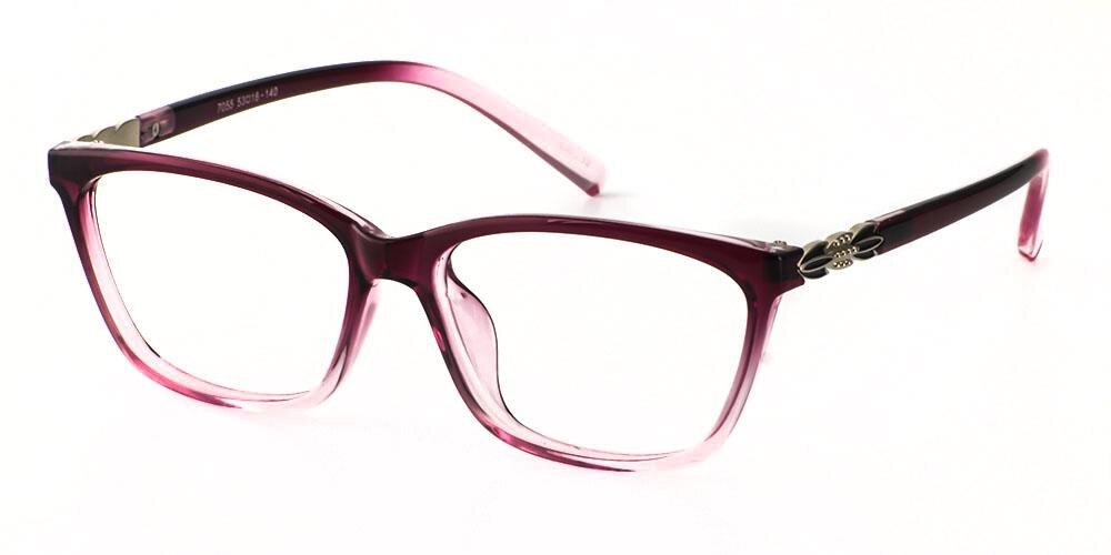 Philadelphia Purple Classic Wayframe Plastic Eyeglasses