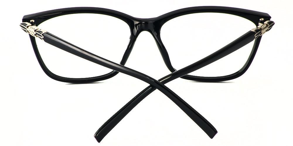 Philadelphia Black Classic Wayframe Plastic Eyeglasses