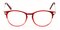 Rock Red/Pink Round Plastic Eyeglasses