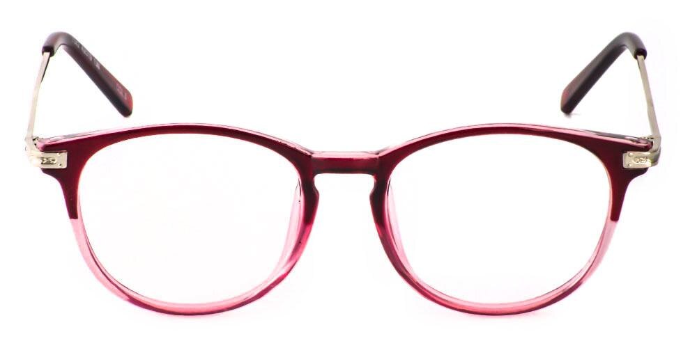 Rock Purple/Pink Round Plastic Eyeglasses