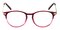 Rock Purple/Pink Round Plastic Eyeglasses