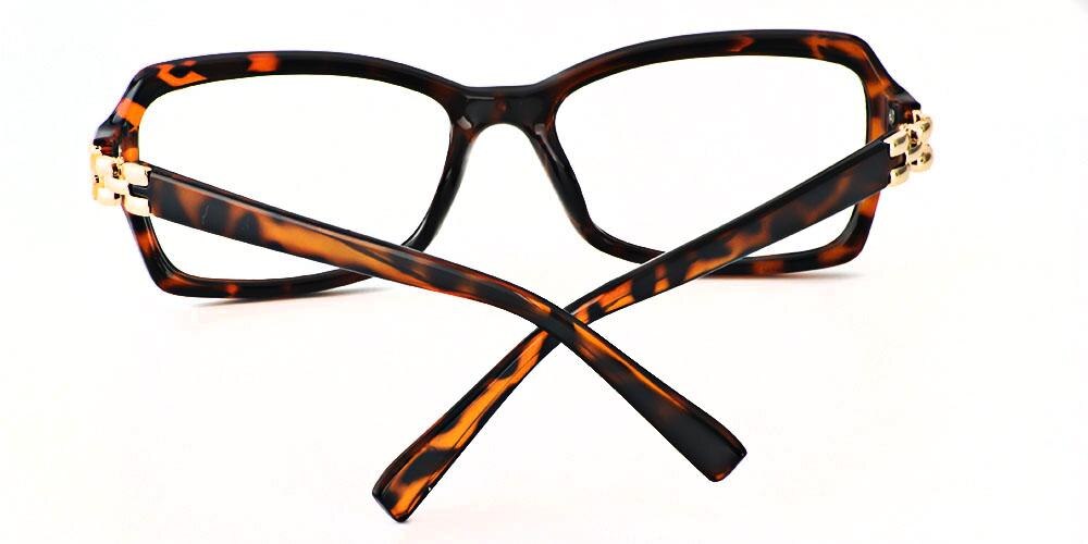 Hilton Tortoise Rectangle Plastic Eyeglasses