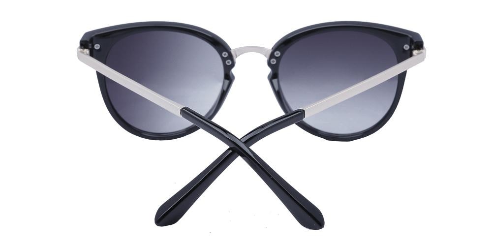 Jessica Blue Gray Classic Wayframe Plastic Sunglasses
