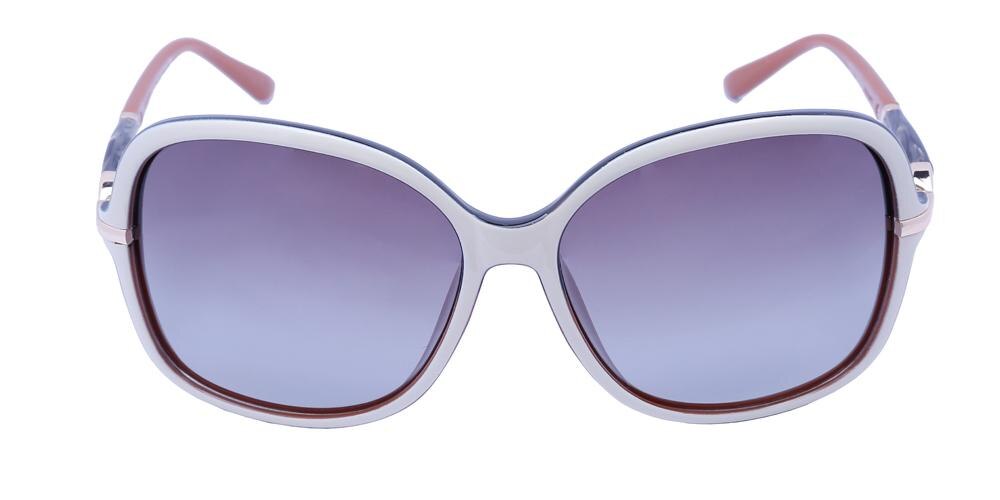Catherine White/Choc Classic Wayframe Plastic Sunglasses