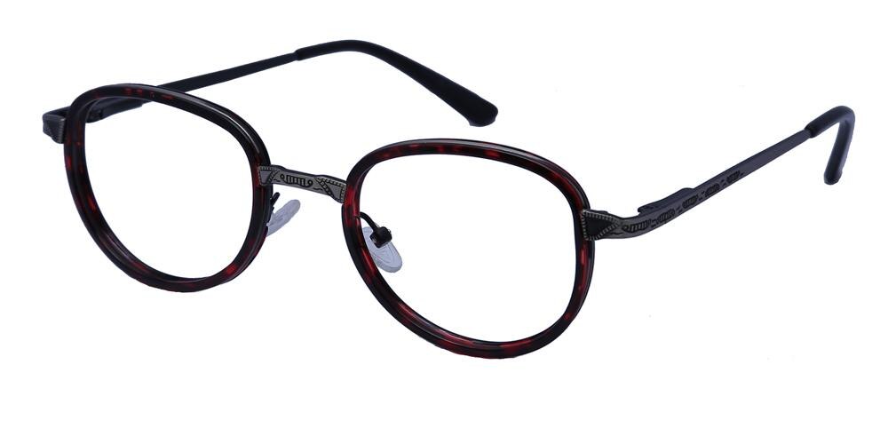 Anza Red Tortoise Round TR90 Eyeglasses