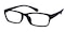 Ralston Black Rectangle TR90 Eyeglasses