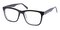 Broadmoor Black/Crystal Square Plastic Eyeglasses