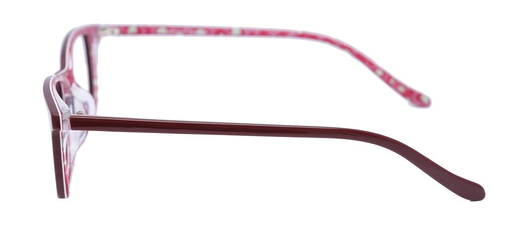 Balboa Burgundy Rectangle Acetate Eyeglasses