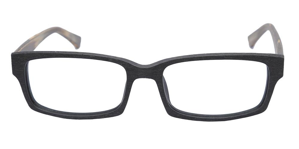 Sienna Black/Brown Rectangle Acetate Eyeglasses