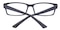 Sienna Black Rectangle Acetate Eyeglasses