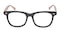 Arcola Black/Brown Classic Wayframe Acetate Eyeglasses