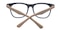 Arcola Black/Brown Classic Wayframe Acetate Eyeglasses