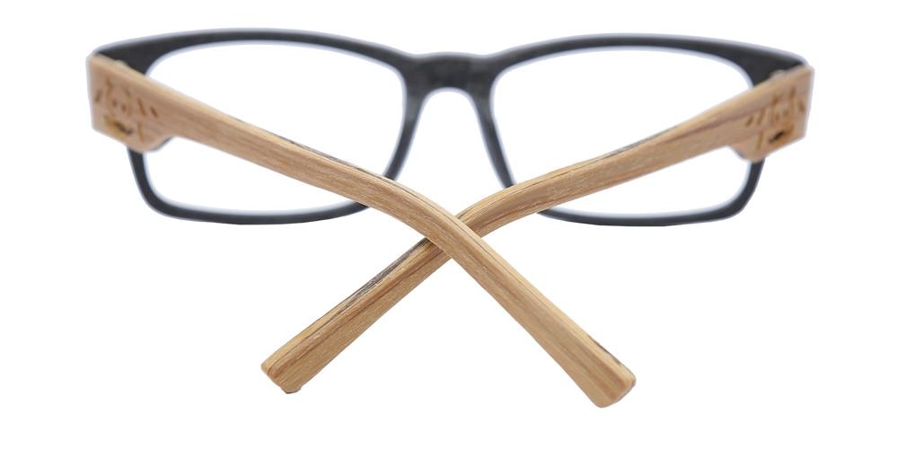 Beamer Black/Yellow Rectangle Acetate Eyeglasses