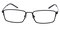 Geary Black Rectangle Titanium Eyeglasses