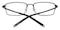 Geary Black Rectangle Titanium Eyeglasses