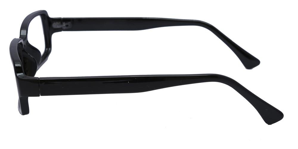 Hillcrest Black Rectangle Plastic Eyeglasses