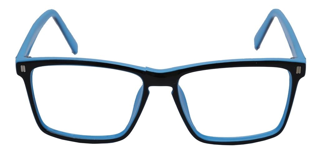 Callan Black/Blue Rectangle Plastic Eyeglasses