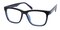 Broadmoor Black/Blue Square Plastic Eyeglasses