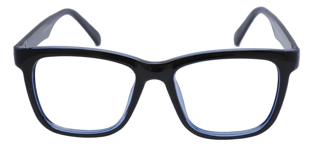 Broadmoor Black/Blue Square Plastic Eyeglasses