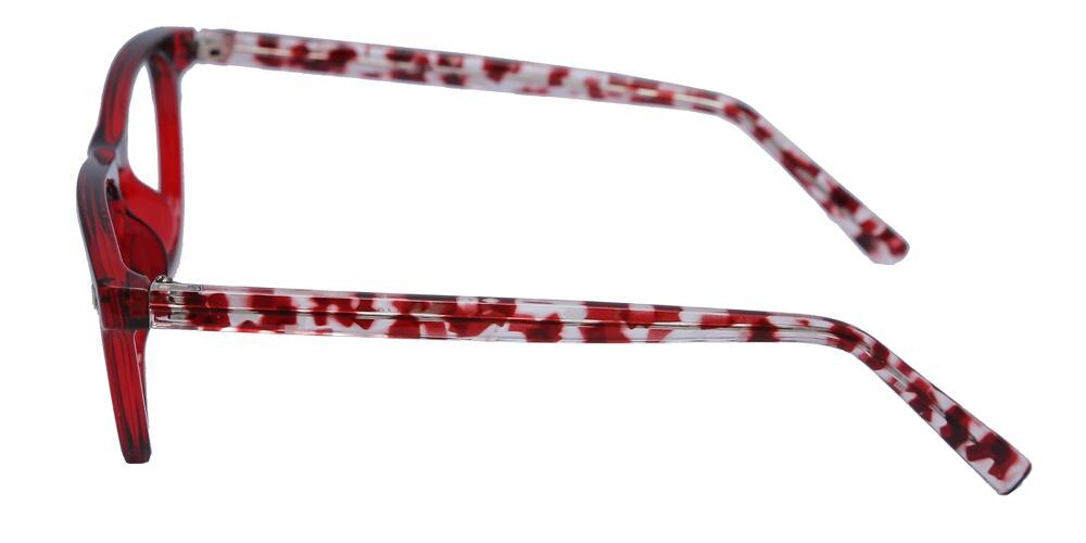 Irving Black/Red Classic Wayframe Plastic Eyeglasses