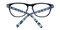 Irving Black/Blue Classic Wayframe Plastic Eyeglasses