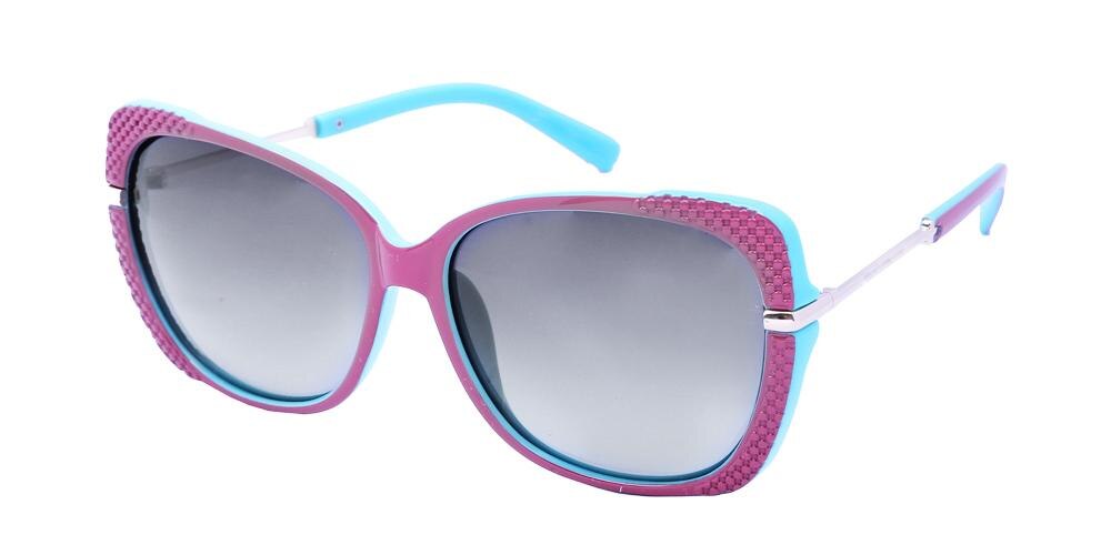 Diana Red/Cyan Square Plastic Sunglasses