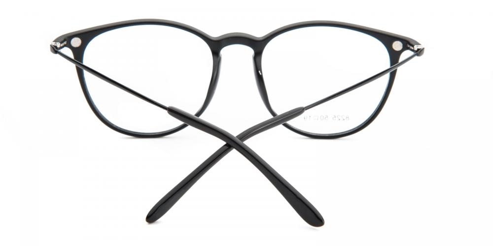Fresno clip-on Black/Black clip-on Round TR90 Eyeglasses